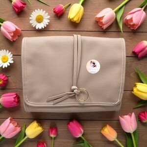 Lancome Signature Cosmetic Makeup Bag Tri-Fold